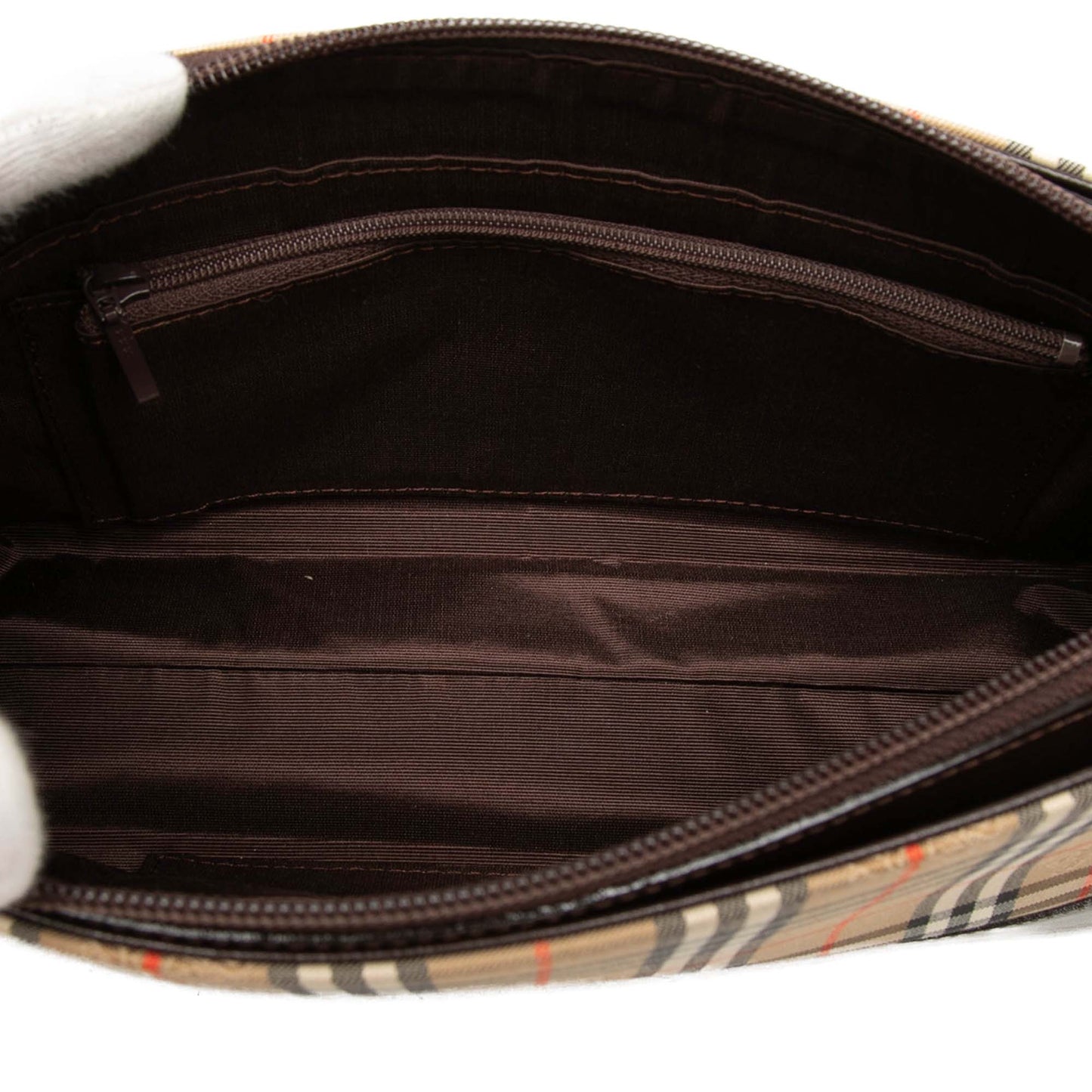 Burberry Haymarket Check Canvas Shoulder Bag