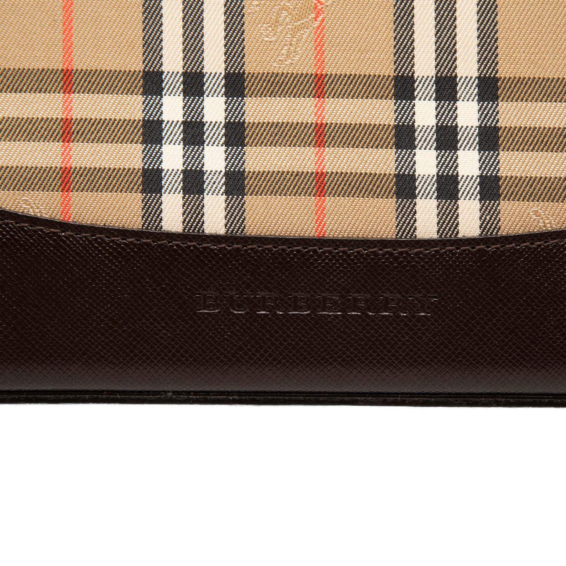 Burberry Haymarket Check Canvas Shoulder Bag
