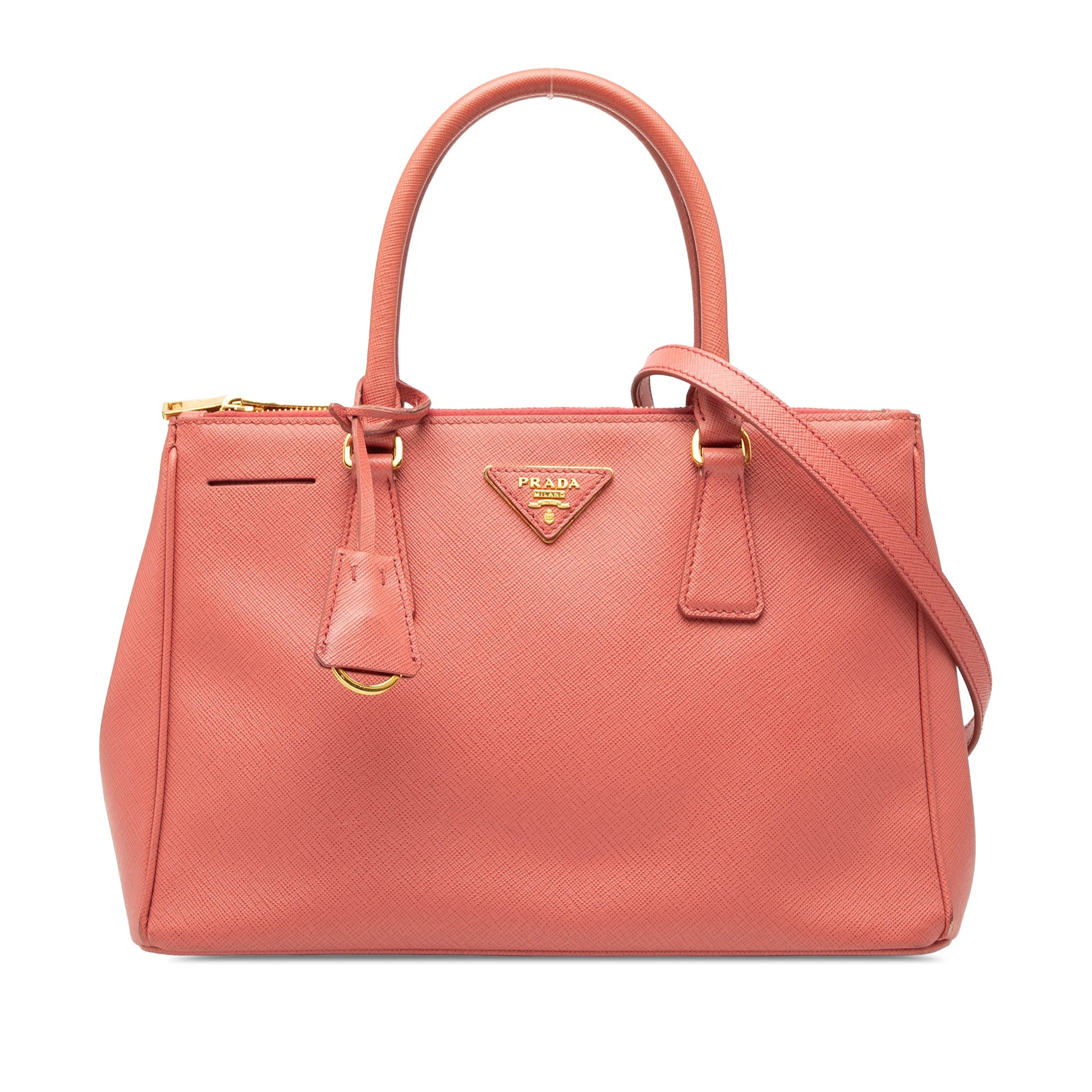 Prada Small Saffiano Lux Galleria Double Zip Satchel
