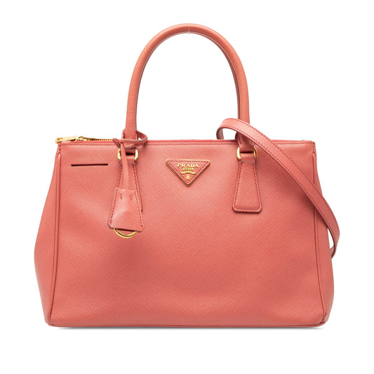 Prada Small Saffiano Lux Galleria Double Zip Satchel