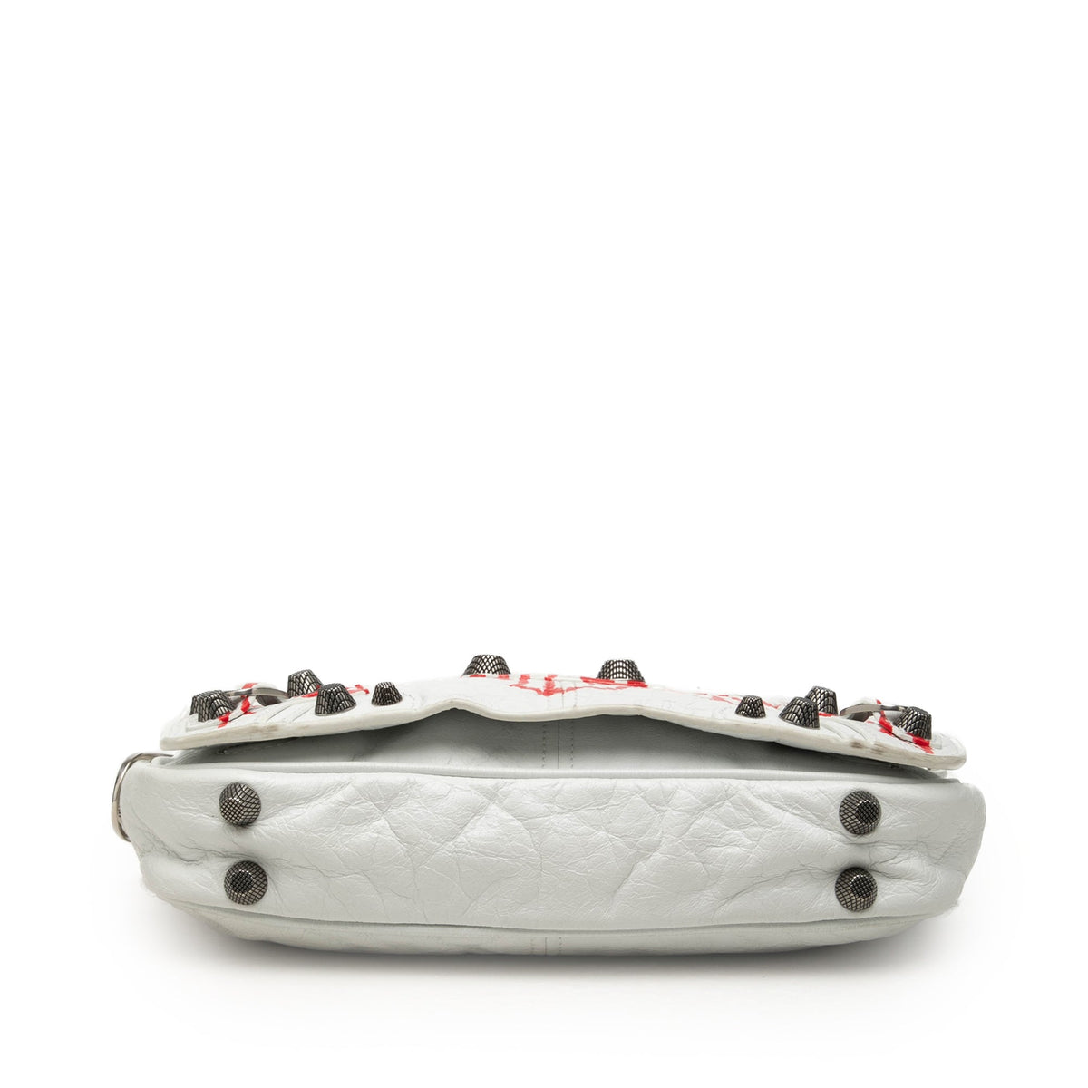Balenciaga Lambskin Le Cagole DIY Metal Flap XS — White
