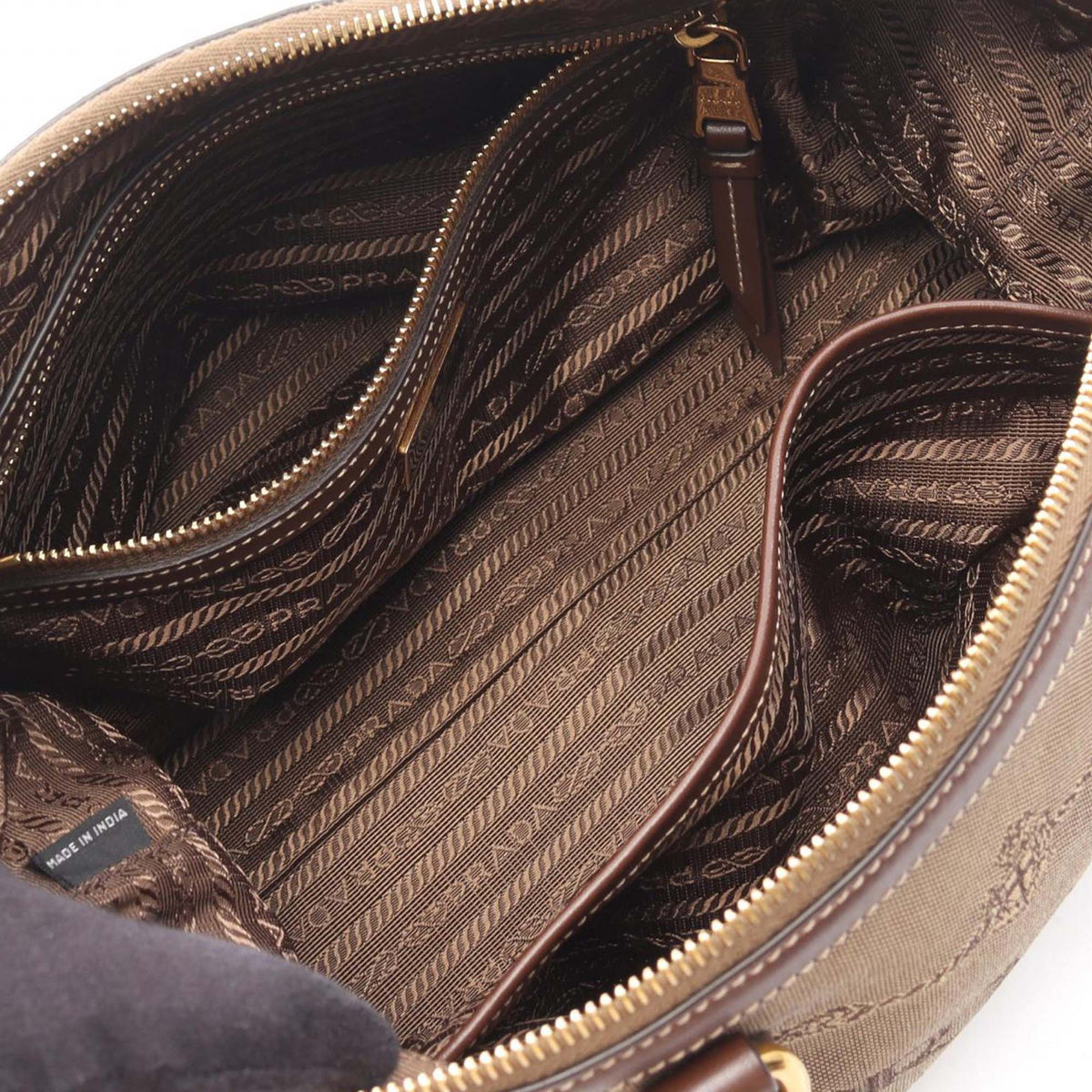 Prada Canapa Logo Jacquard Tote