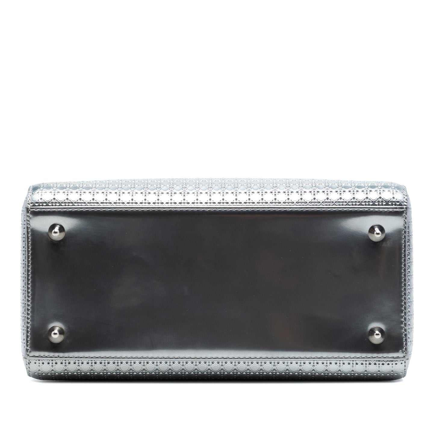 Dior Medium Metallic Patent Microcannage Lady Dior