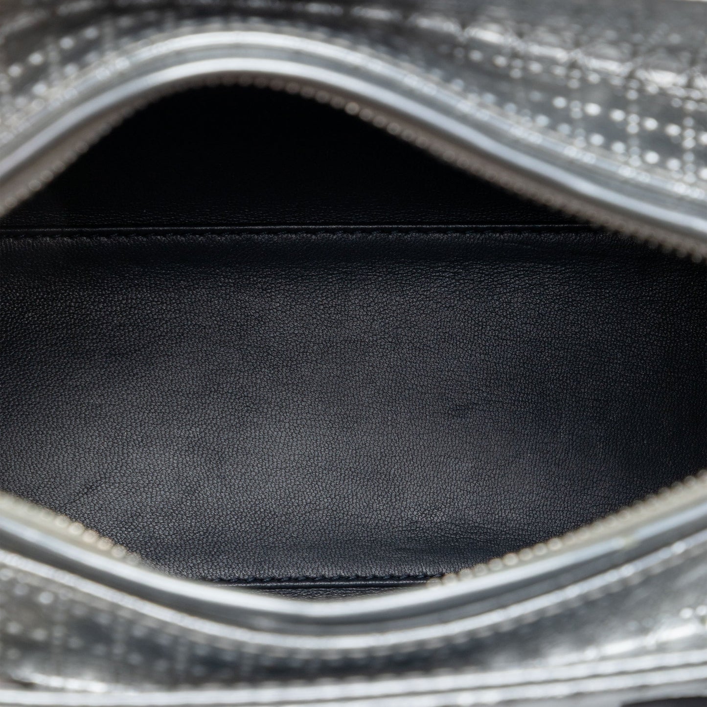 Dior Medium Metallic Patent Microcannage Lady Dior