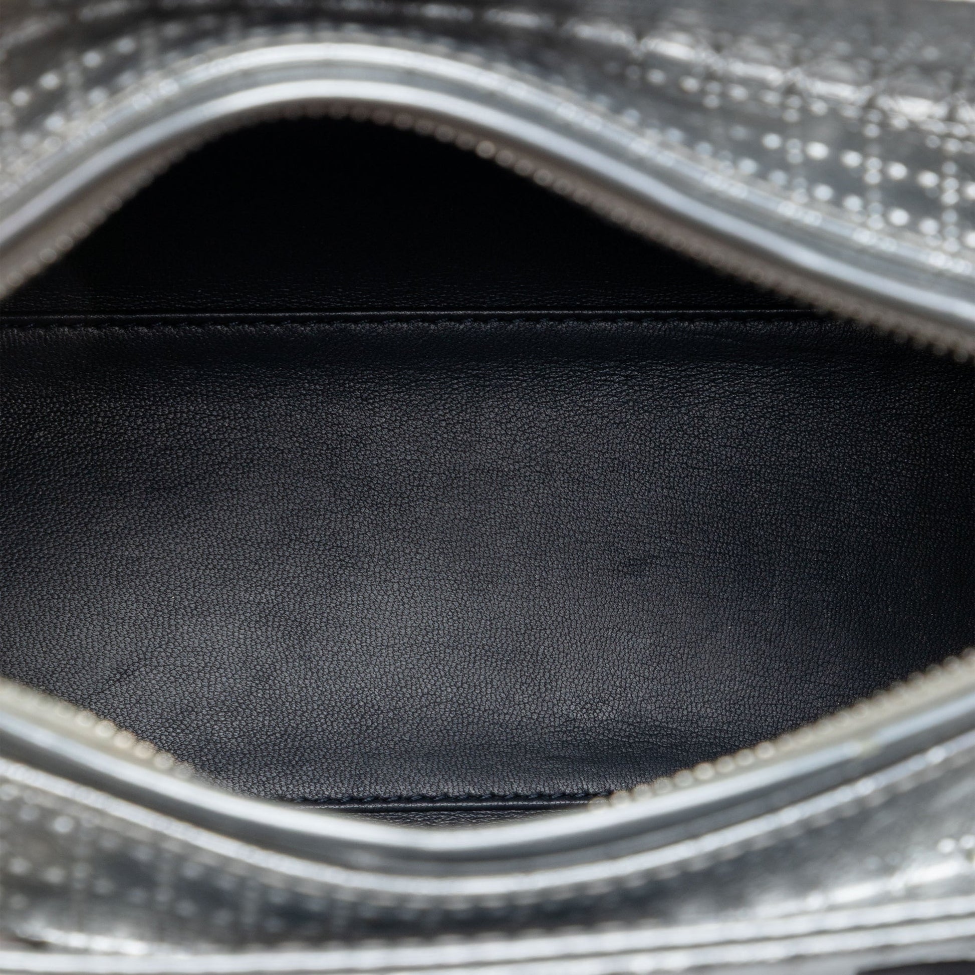 Dior Medium Metallic Patent Microcannage Lady Dior