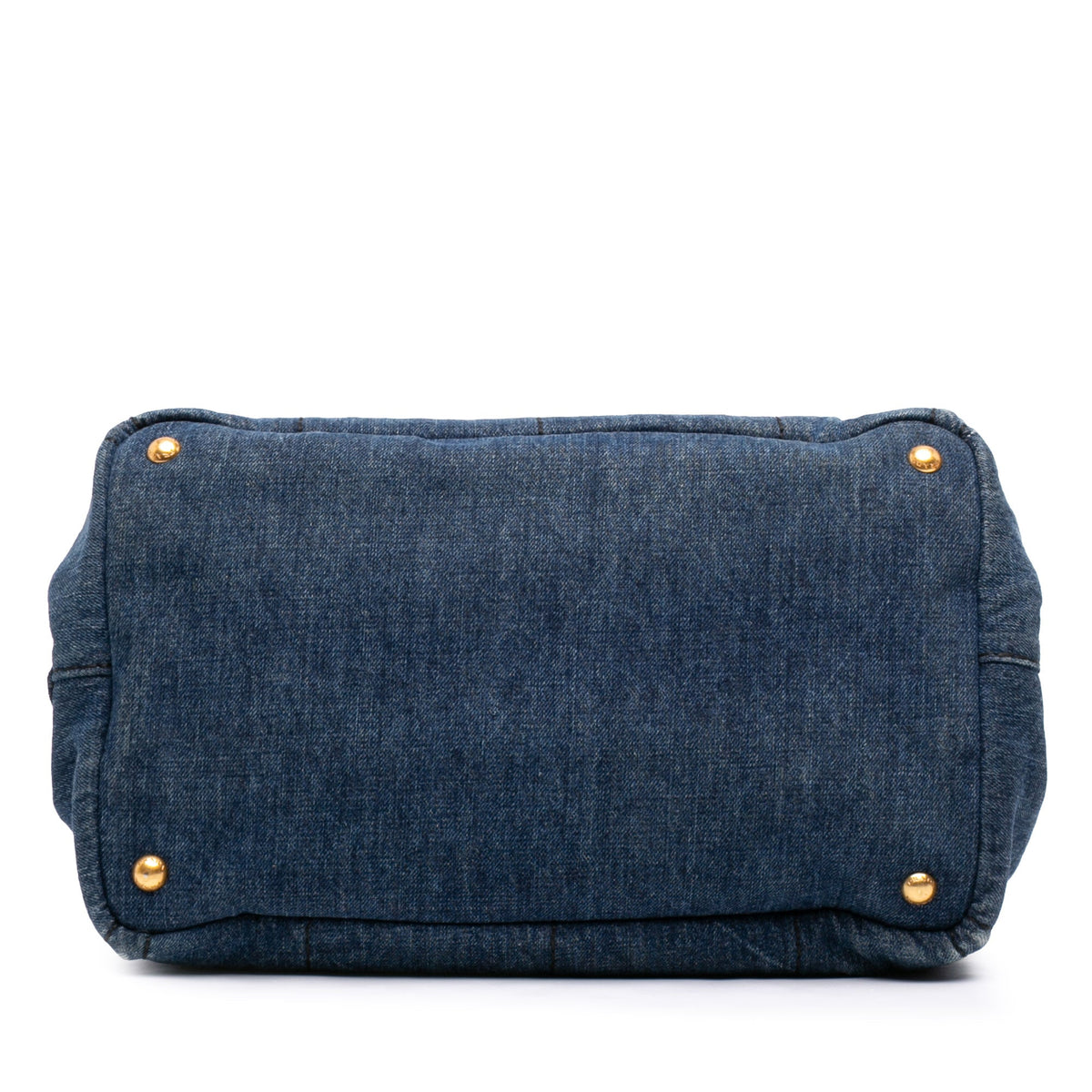 Prada Denim Canapa Logo Tote