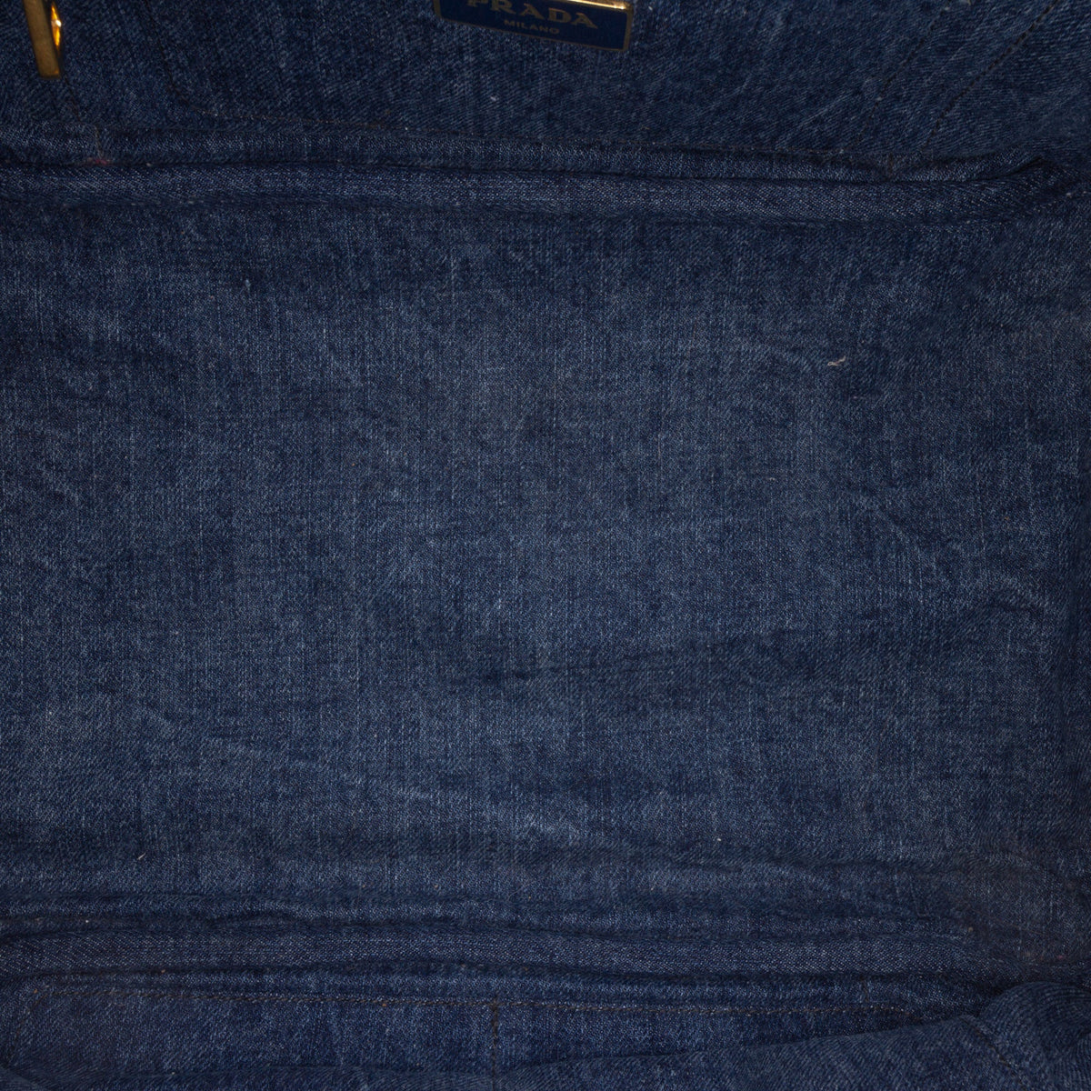 Prada Denim Canapa Logo Tote