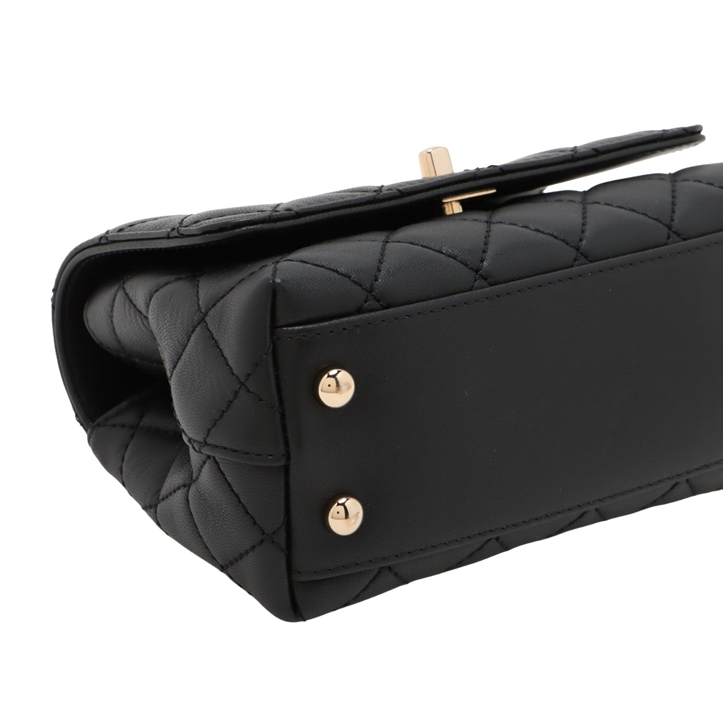 Chanel Extra Mini Quilted Lambskin Rainbow Coco Top Handle Bag