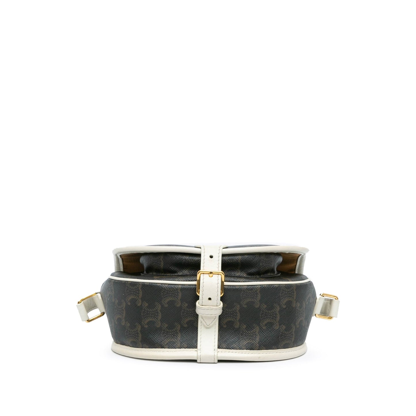 Celine Medium Triomphe Coated Canvas Folco Crossbody
