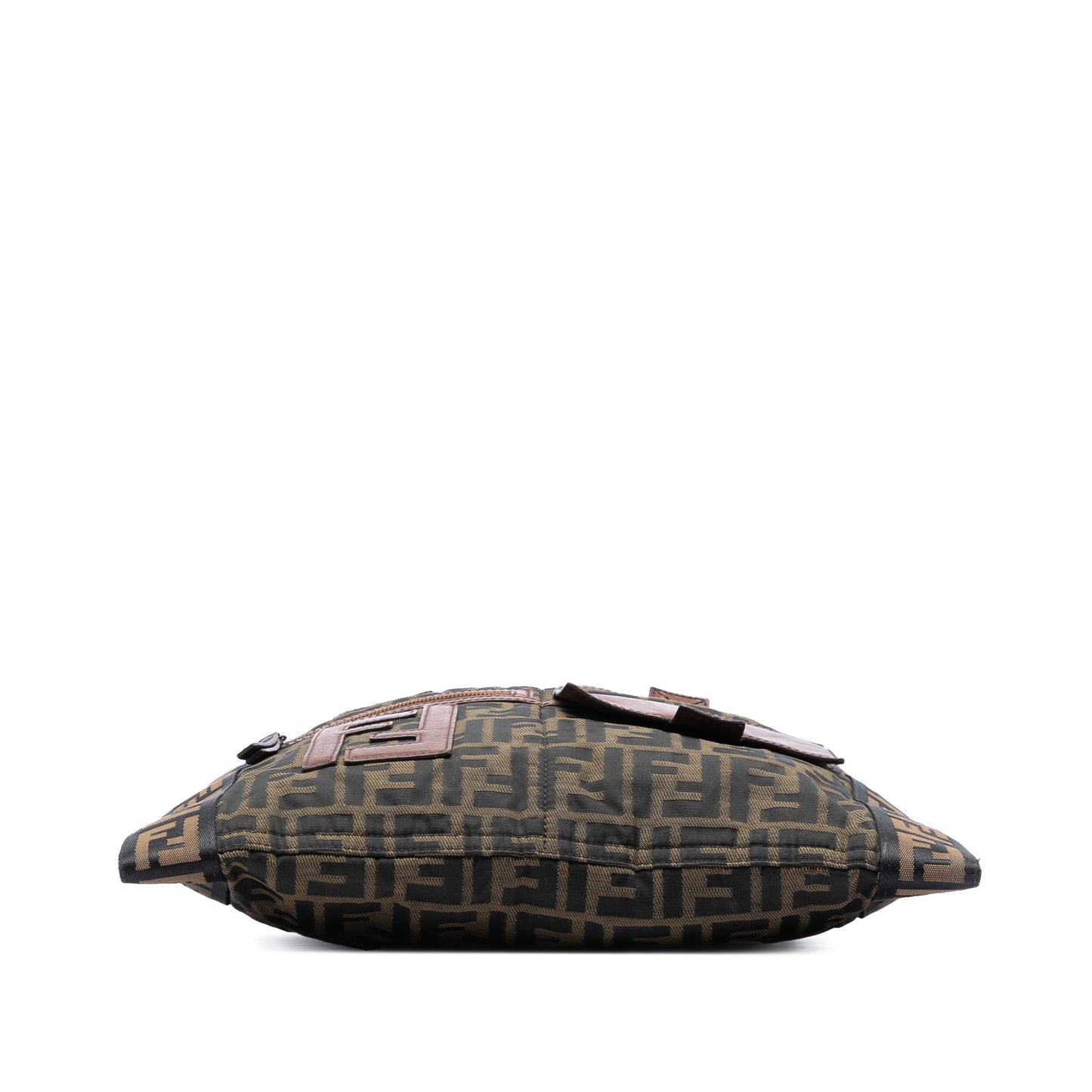 Fendi Zucca Canvas FF Flat Messenger Bag