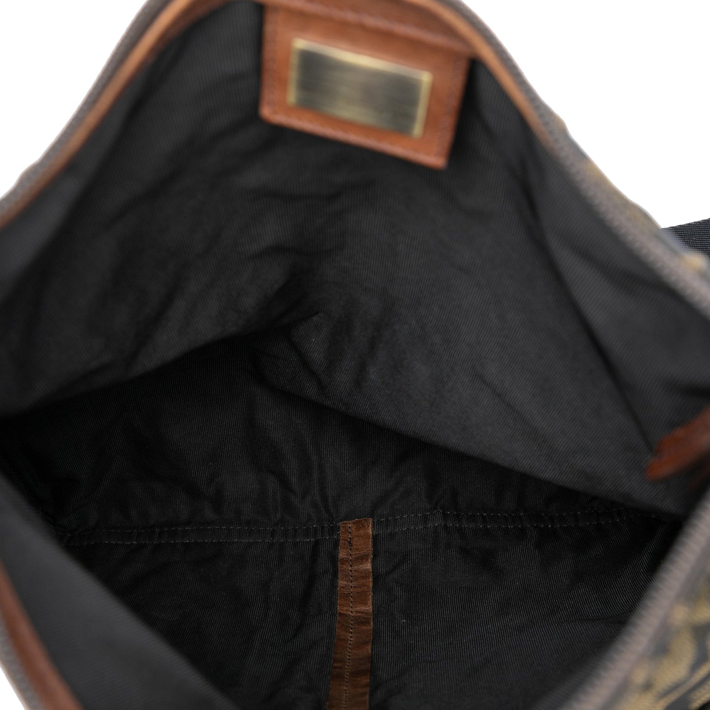 Fendi Zucca Canvas FF Flat Messenger Bag