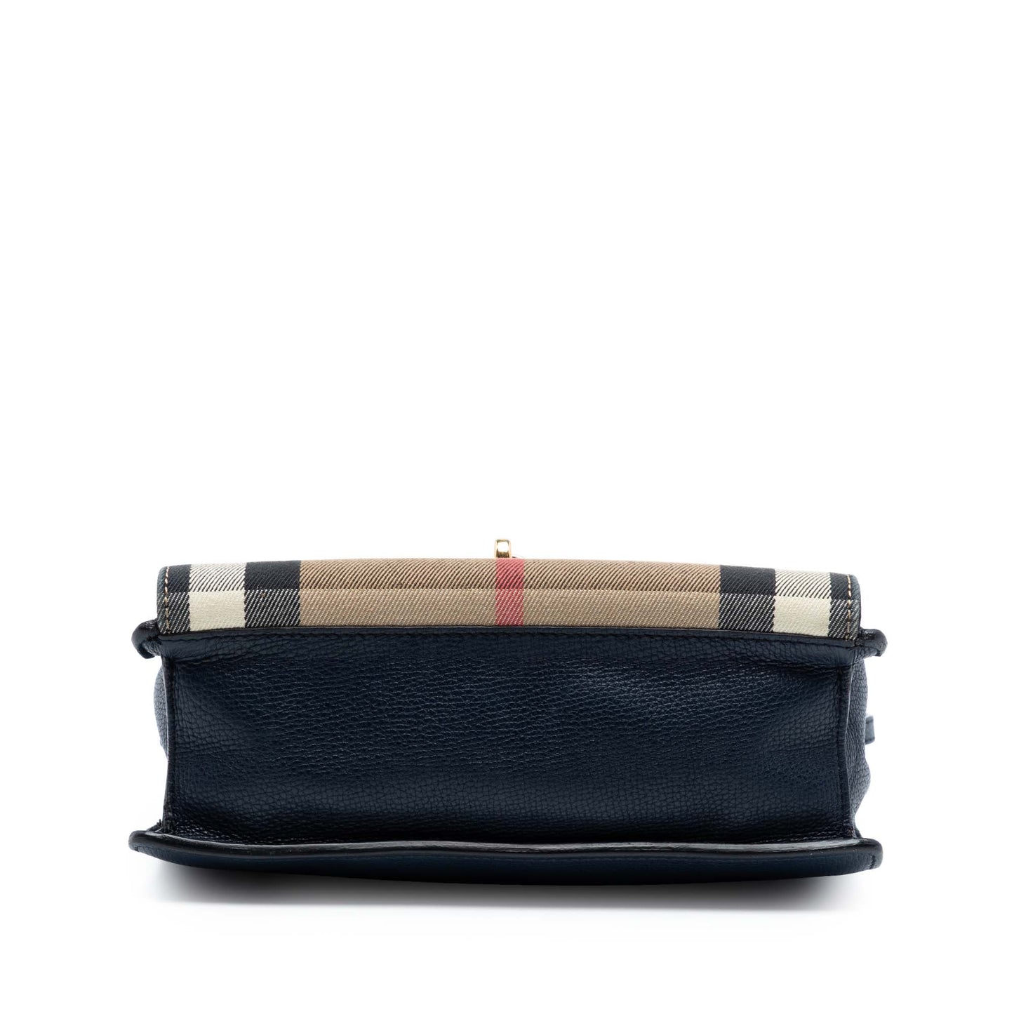 Burberry Small Leather and House Check Canvas Derby Macken Crossbody