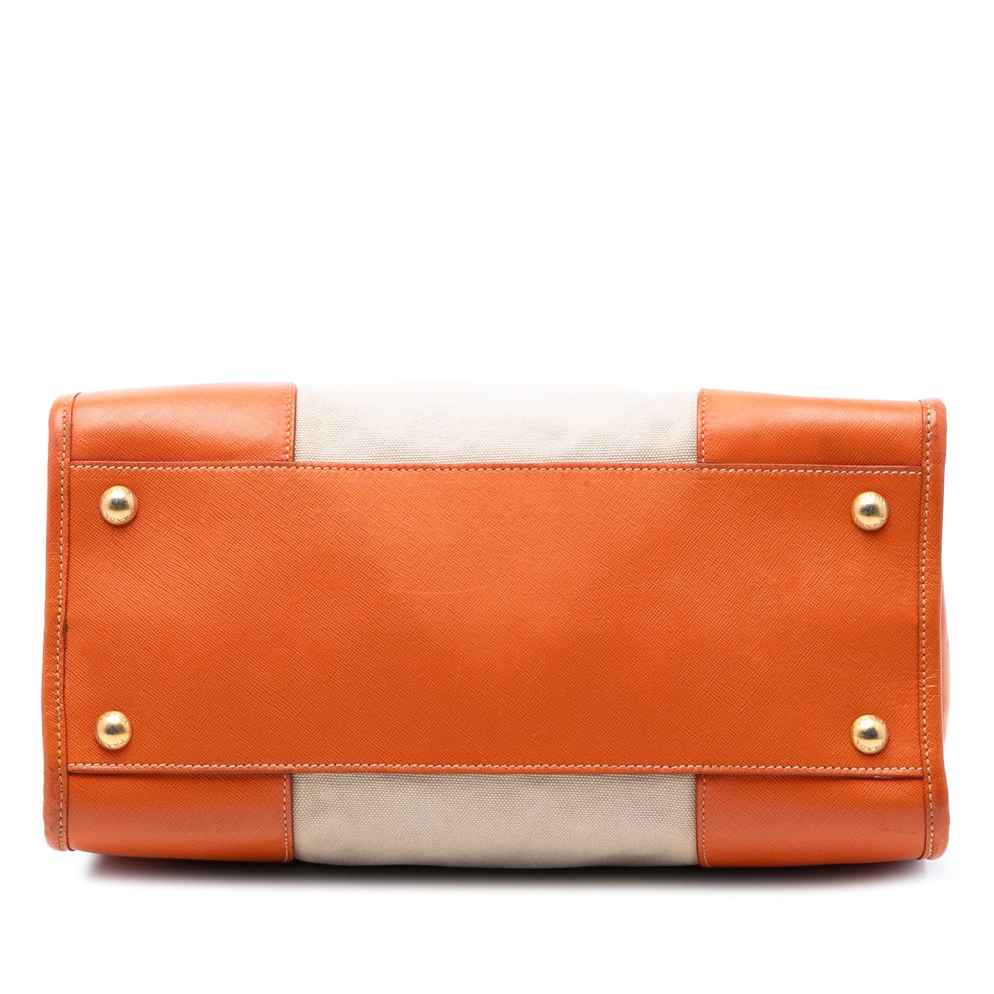 Saffiano Trimmed Canvas Canapa Satchel