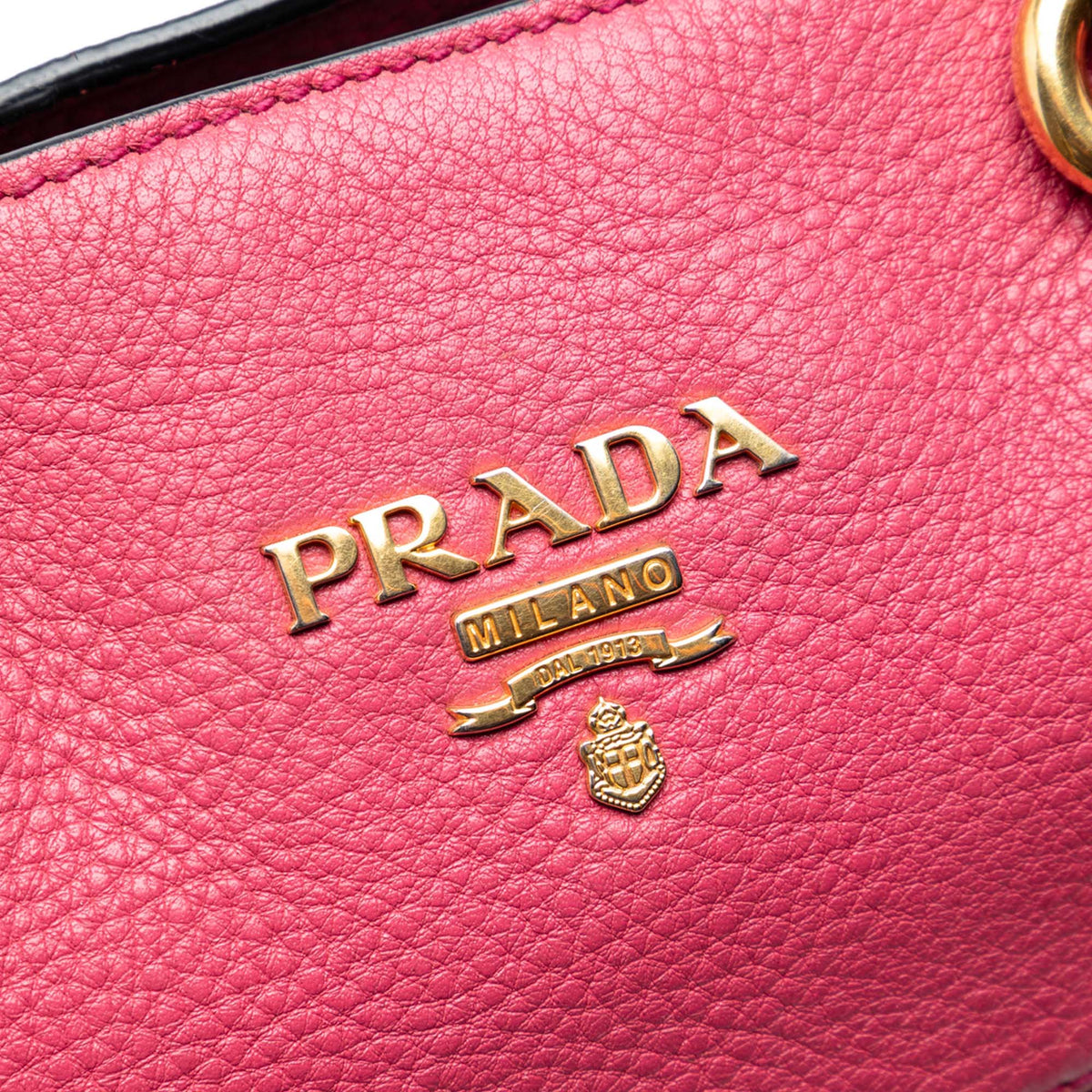 Prada Vitello Daino Open Convertible Tote