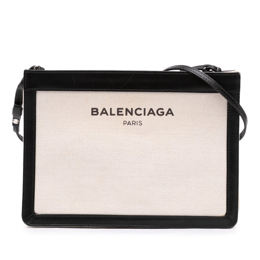 Balenciaga Canvas Navy Pochette Crossbody
