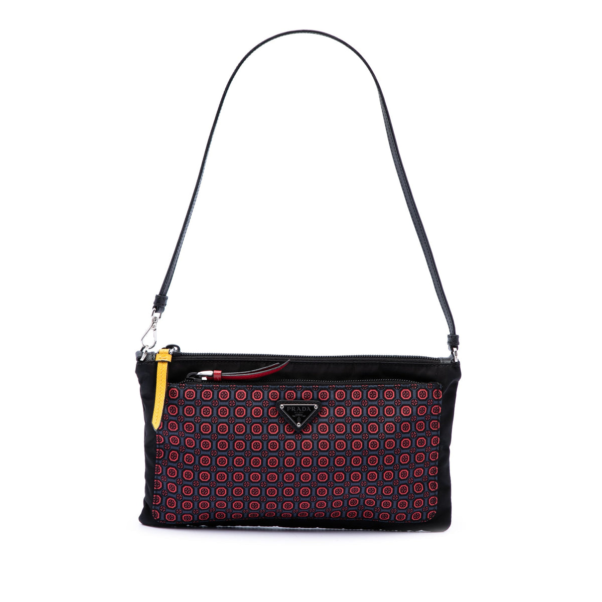 Prada Tessuto Stampato Geometric Shoulder Bag