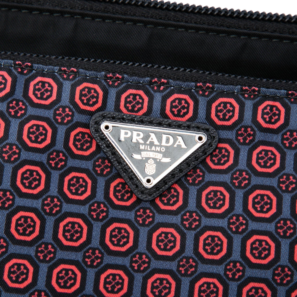 Prada Tessuto Stampato Geometric Shoulder Bag