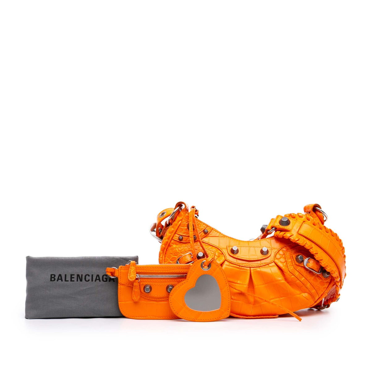 Balenciaga Croc Embossed Leather Motocross Le Cagole XS