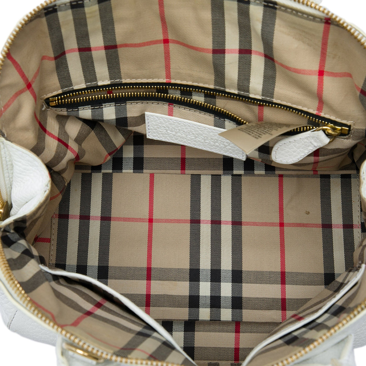 Burberry Small Grained Calfskin Greenwood Satchel