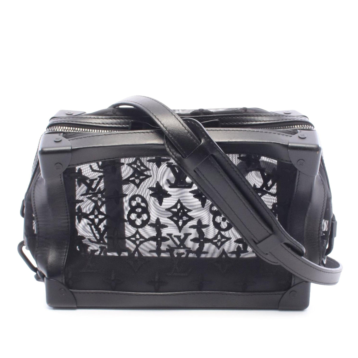 Louis Vuitton Monogram Mesh Soft Trunk — Black