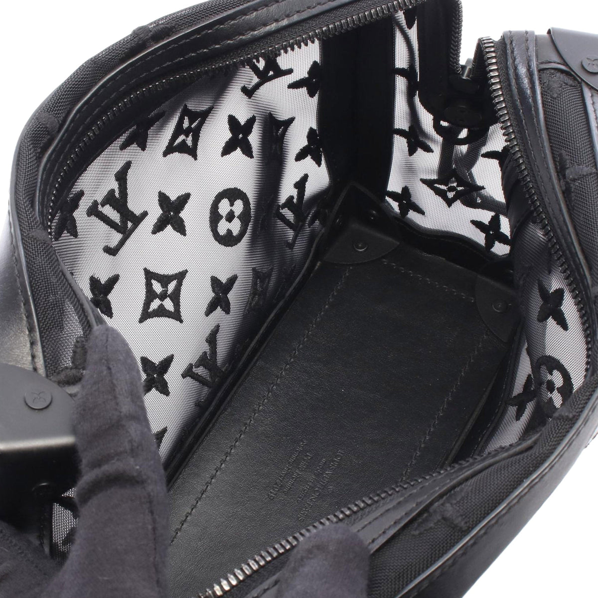 Louis Vuitton Monogram Mesh Soft Trunk — Black