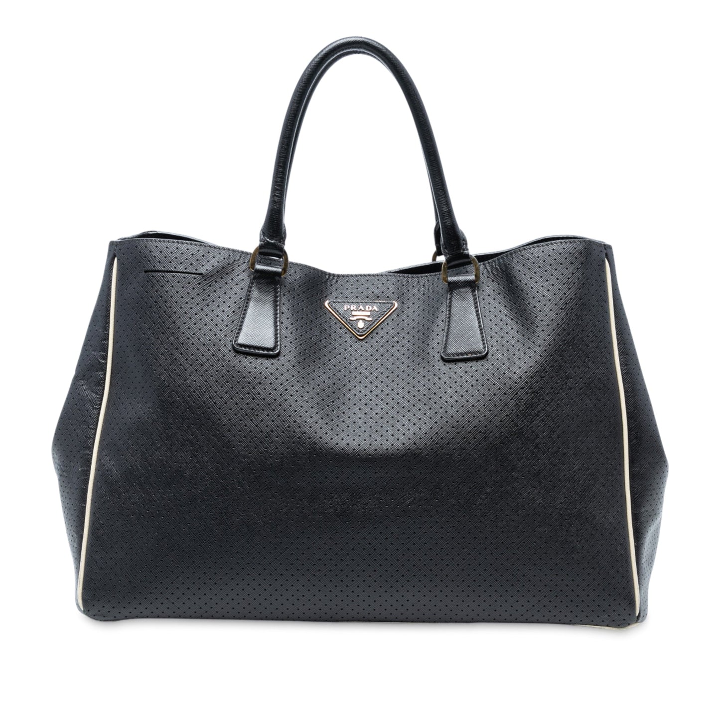 Prada Large Perforated Saffiano Lux Galleria Zip Tote