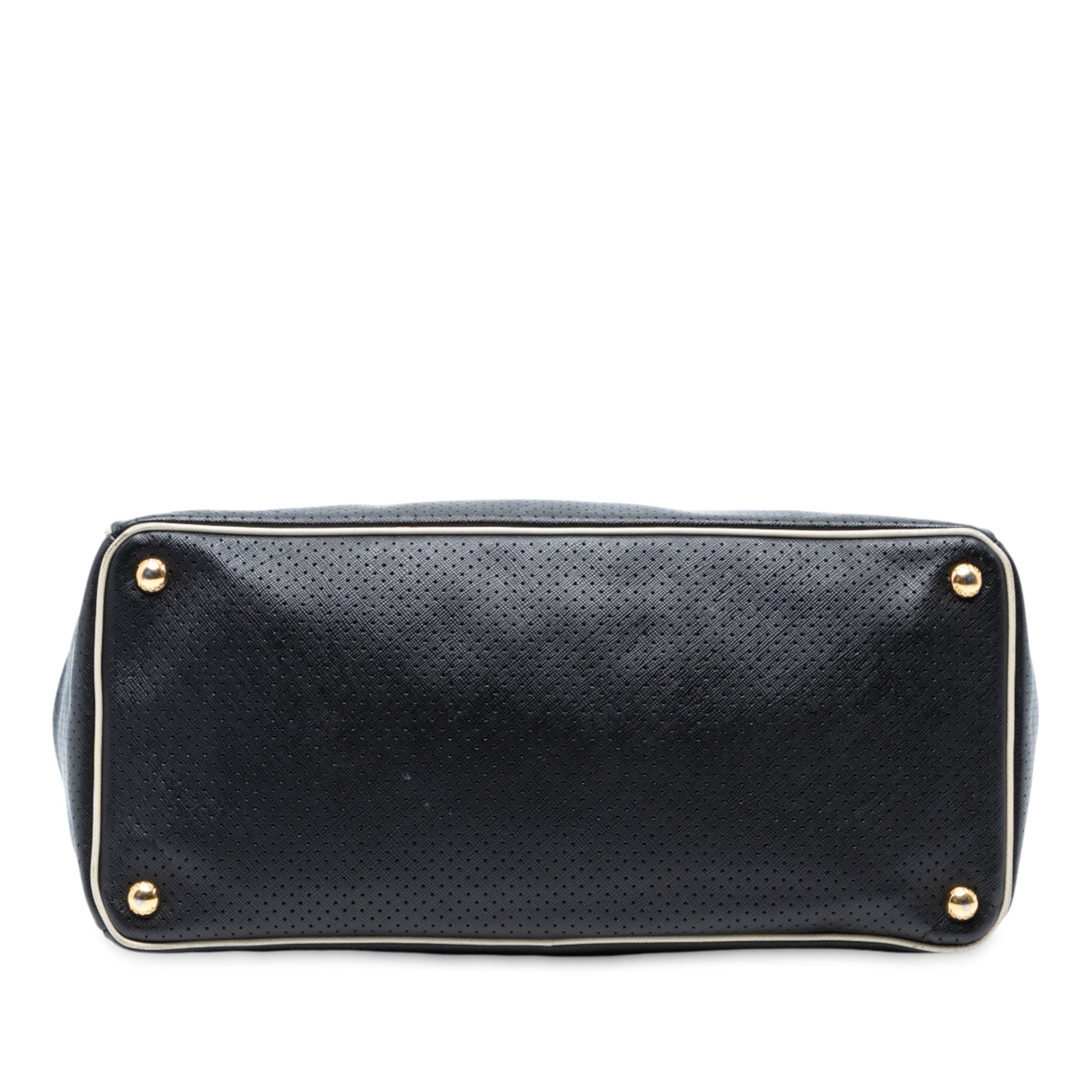 Prada Large Perforated Saffiano Lux Galleria Zip Tote