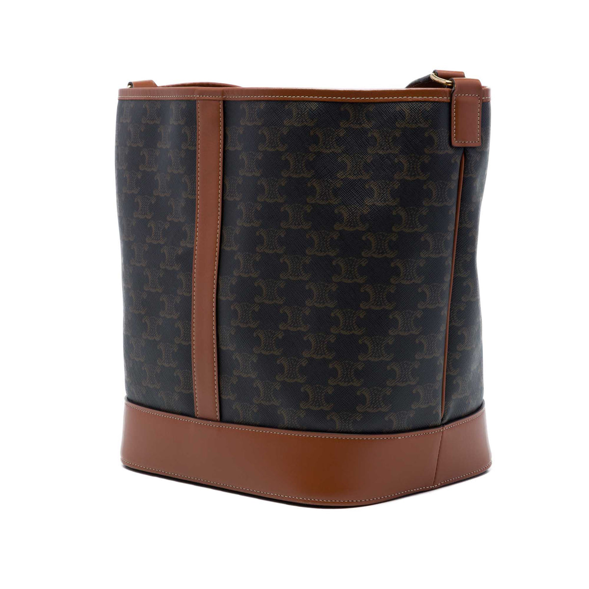 Celine Medium Triomphe Coated Canvas Bucket Bag