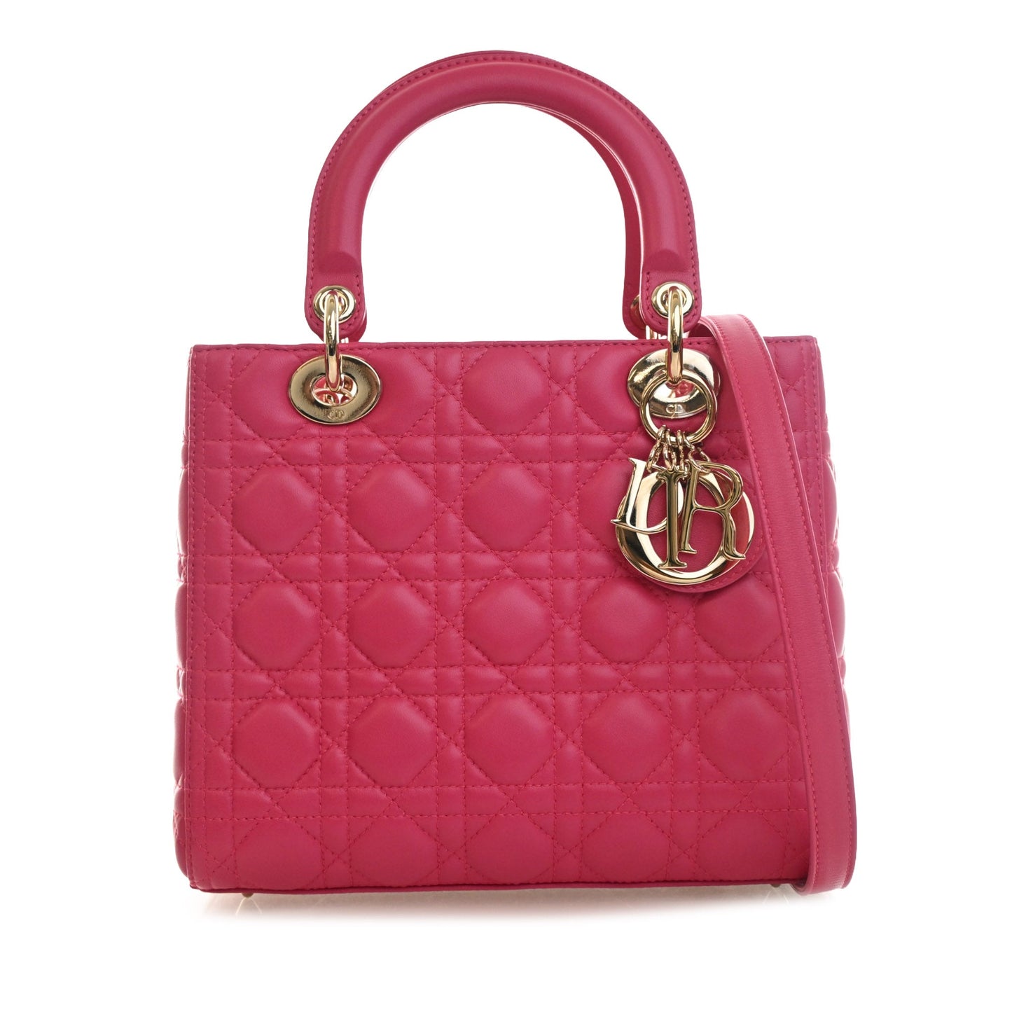 Dior Medium Lambskin Cannage Lady Dior