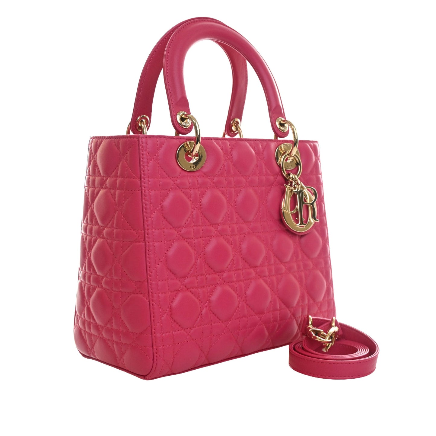 Dior Medium Lambskin Cannage Lady Dior