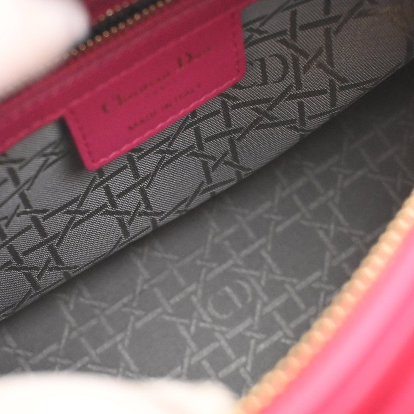 Dior Medium Lambskin Cannage Lady Dior