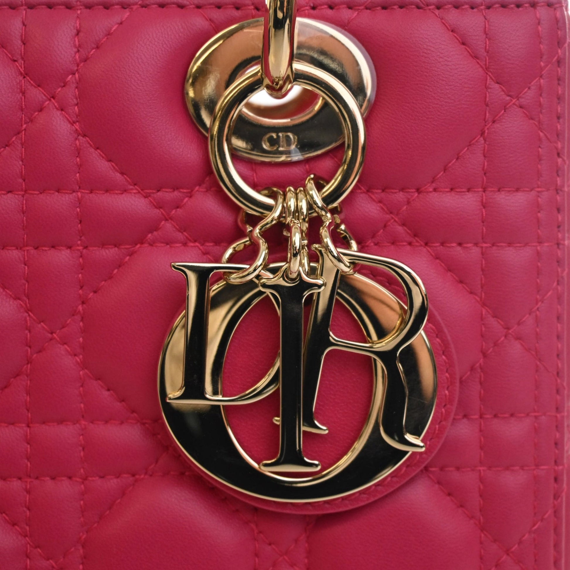 Dior Medium Lambskin Cannage Lady Dior