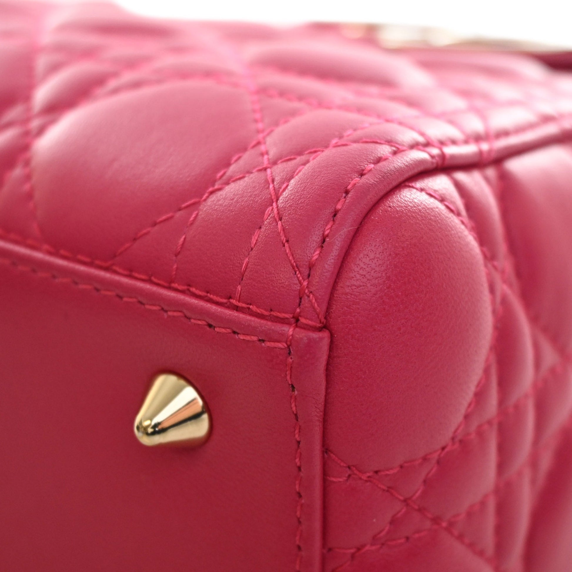Dior Medium Lambskin Cannage Lady Dior