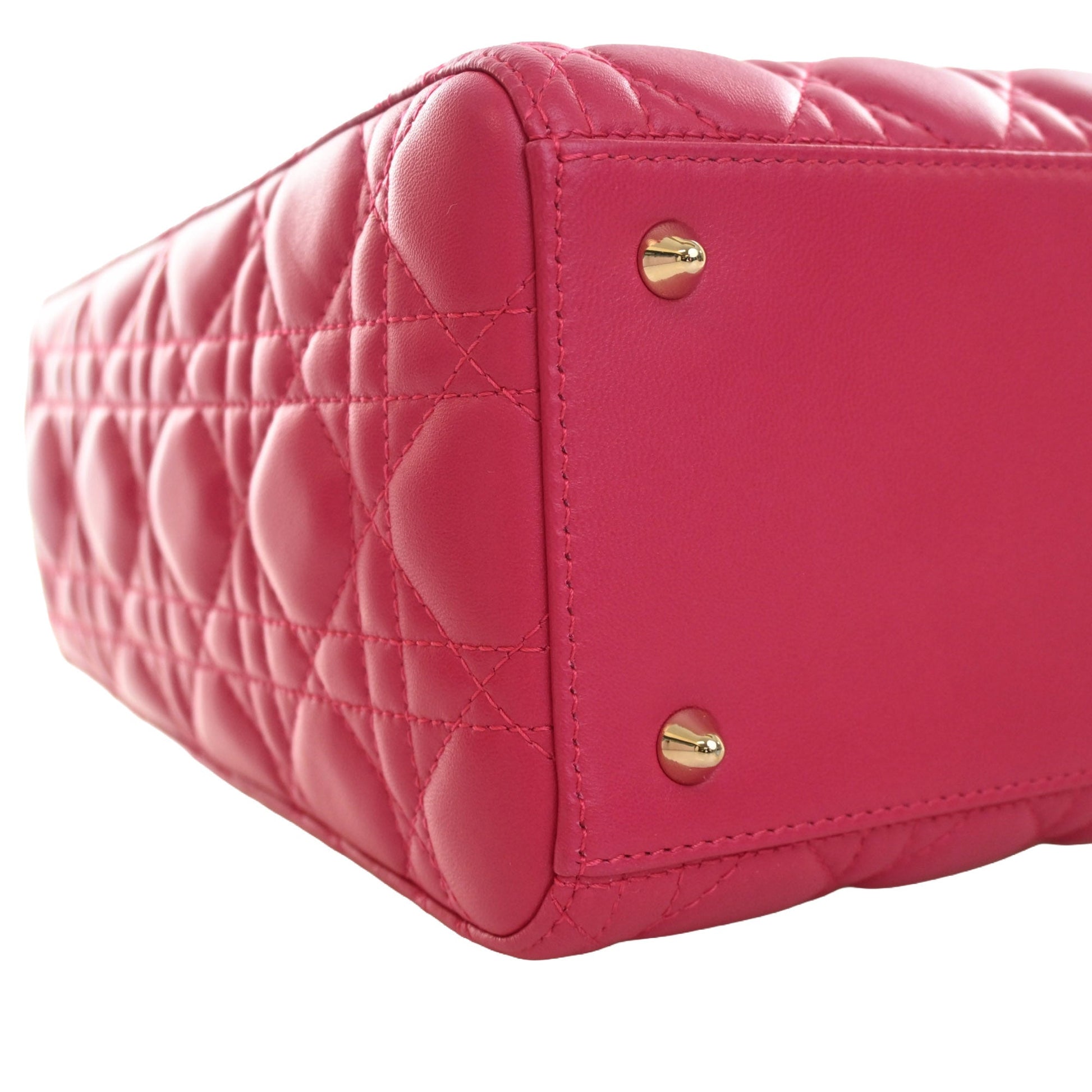 Dior Medium Lambskin Cannage Lady Dior