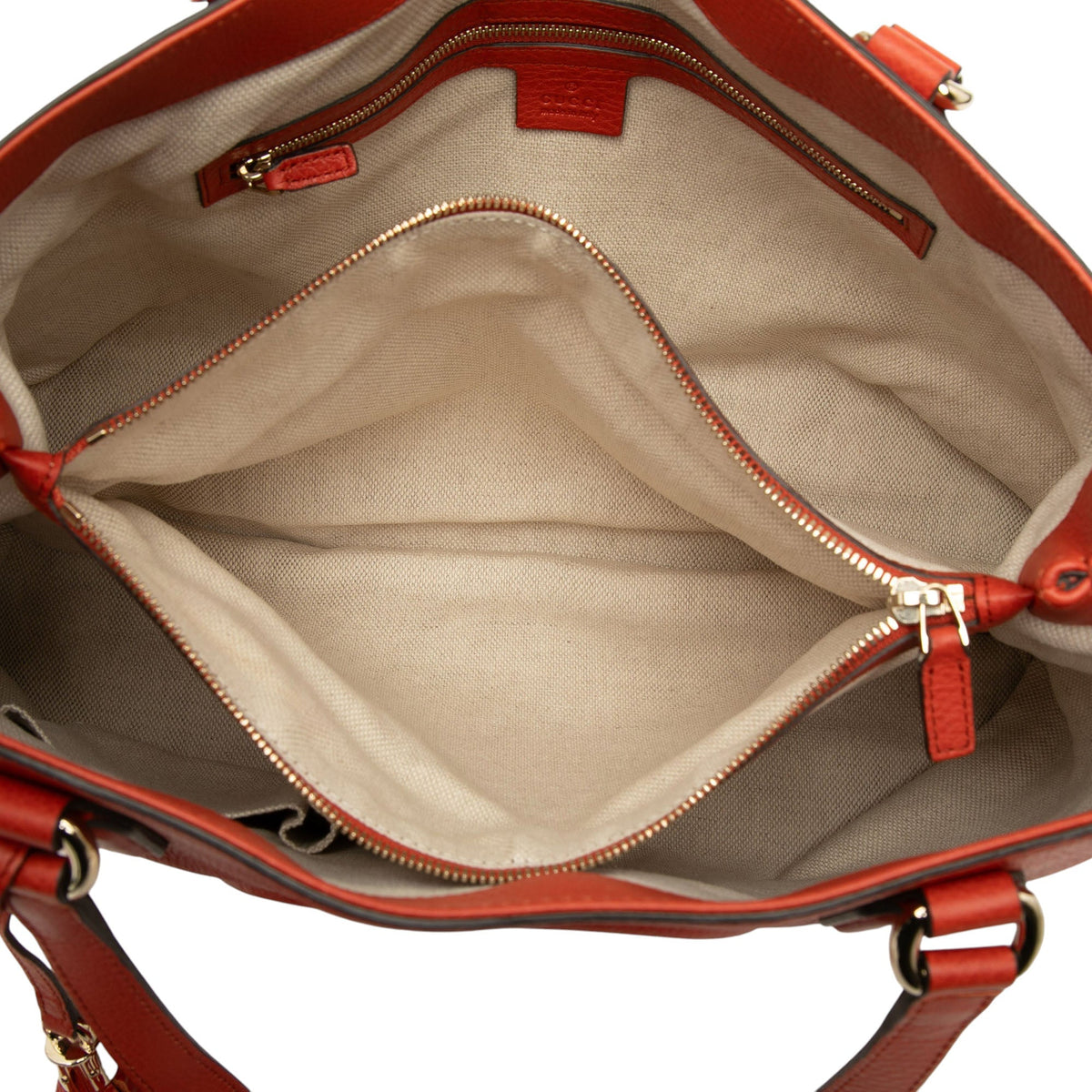 Gucci Medium Calfskin Soho Working Tote — Orange