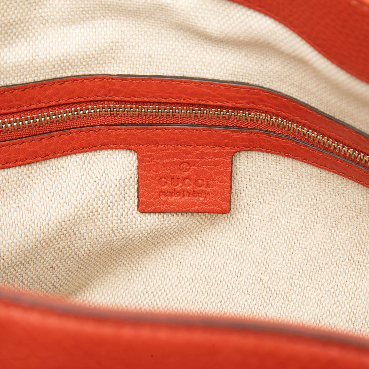 Gucci Medium Calfskin Soho Working Tote — Orange