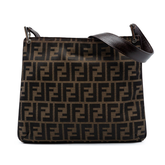 Fendi Zucca Canvas Shoulder Bag