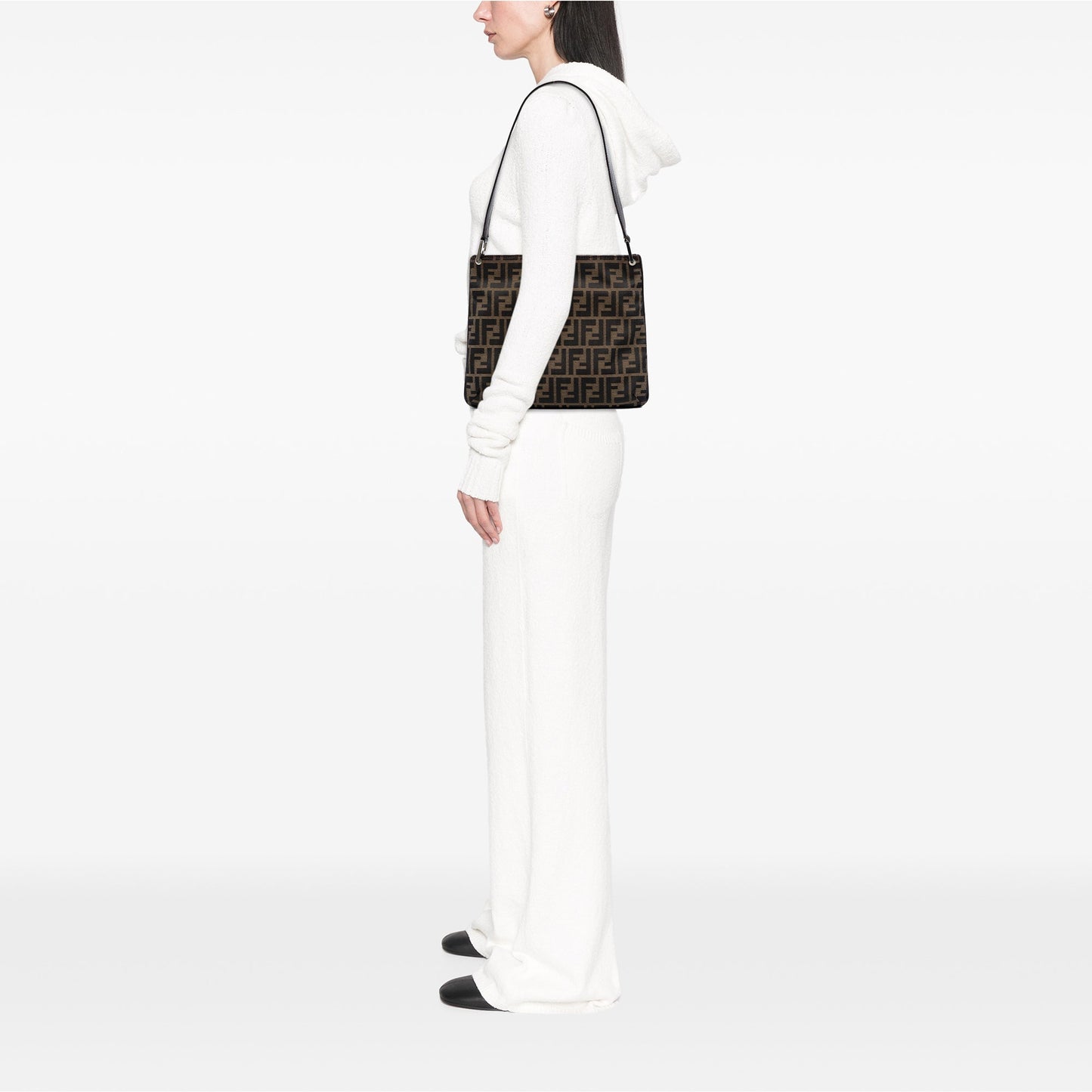 Fendi Zucca Canvas Shoulder Bag