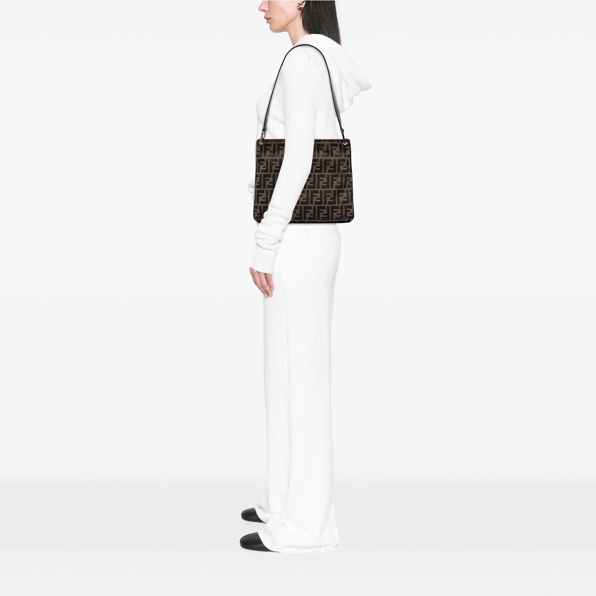 Fendi Zucca Canvas Shoulder Bag