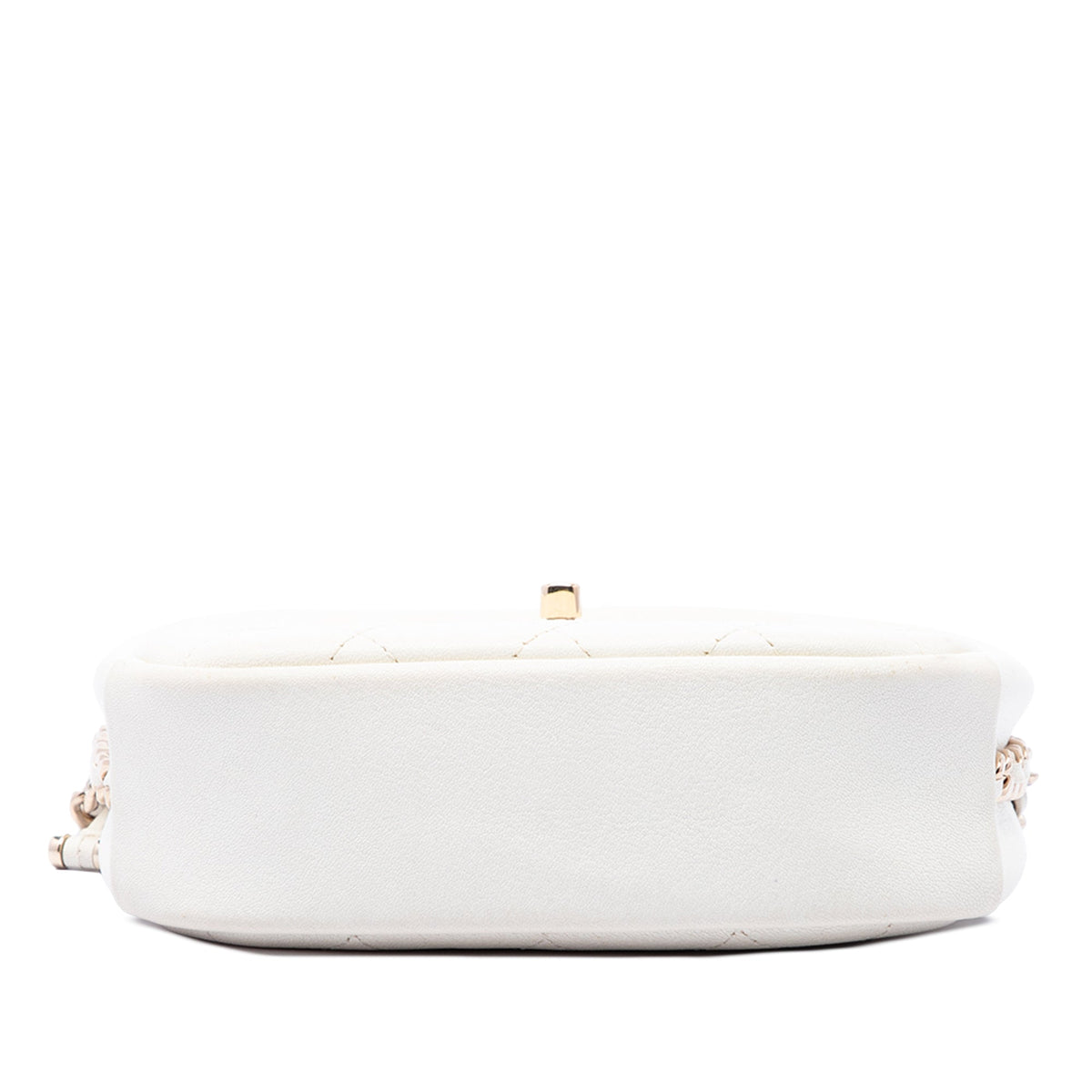 Chanel Small Quilted Goatskin Casual Trip Camera Bag — White