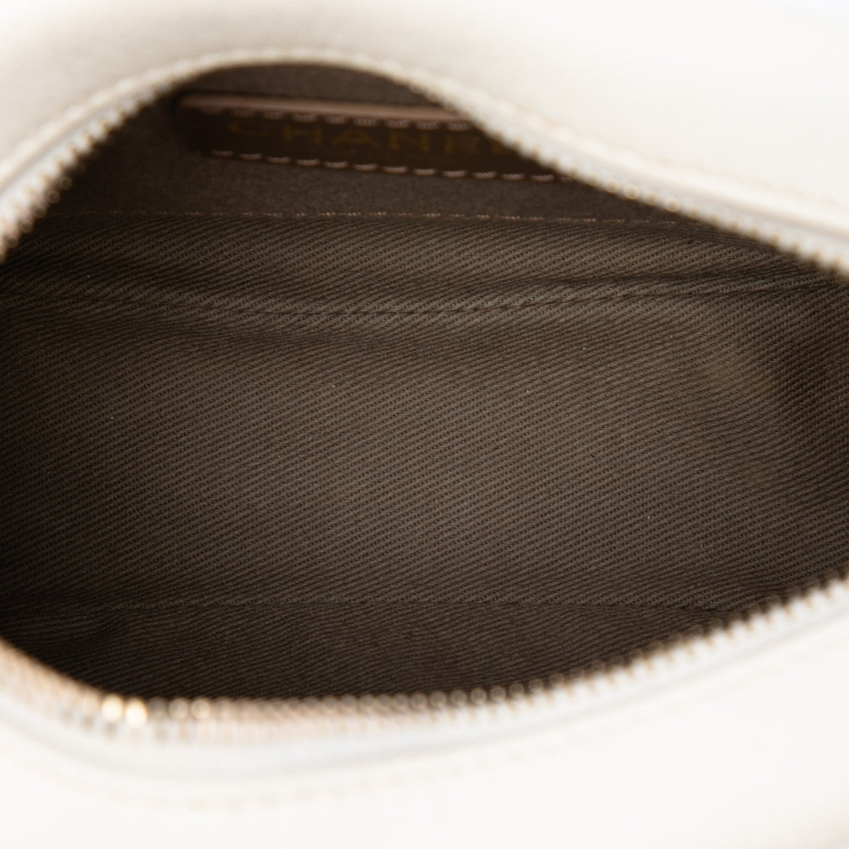 Chanel Small Quilted Goatskin Casual Trip Camera Bag — White