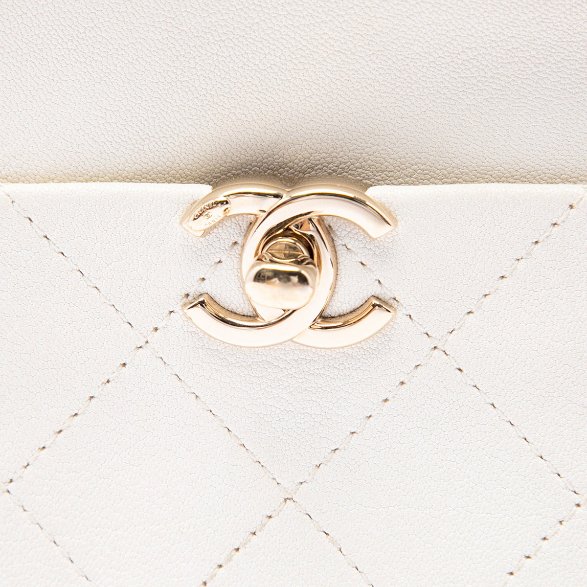 Chanel Small Quilted Goatskin Casual Trip Camera Bag — White
