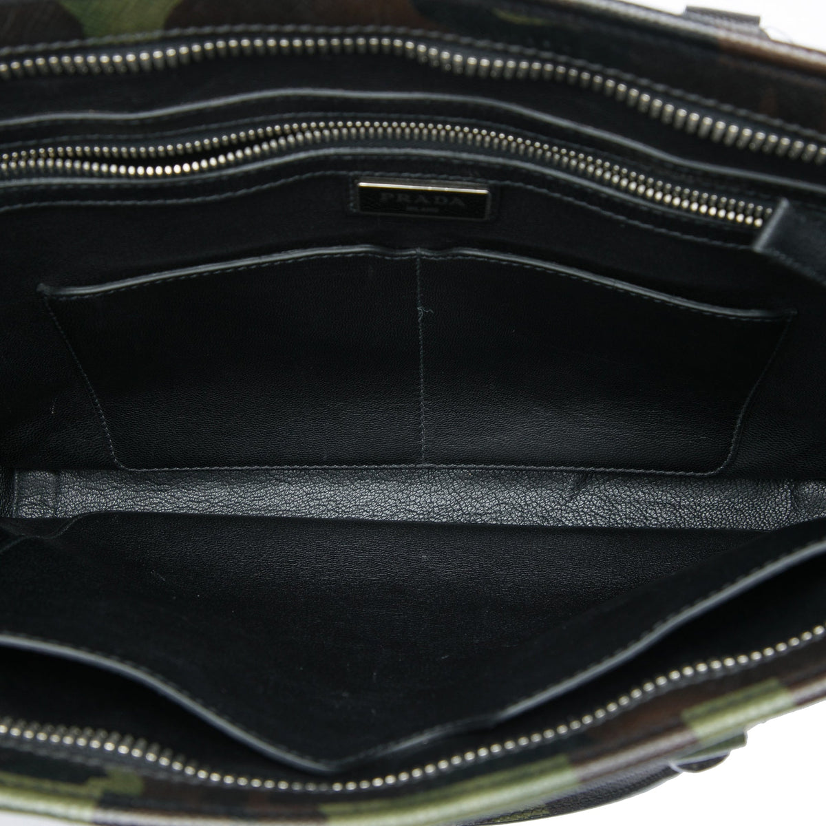 Prada Saffiano Camouflage Print Briefcase