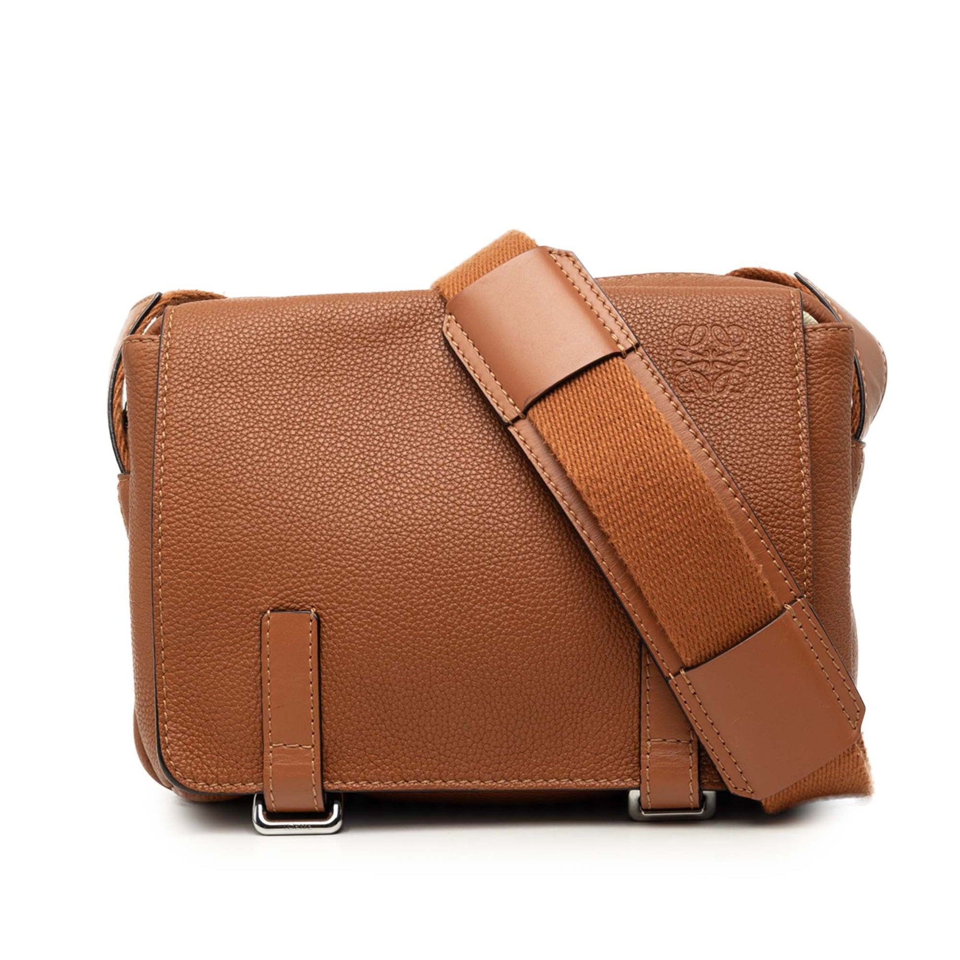 LOEWE Soft Grained Calfskin Military Messenger Bag XS