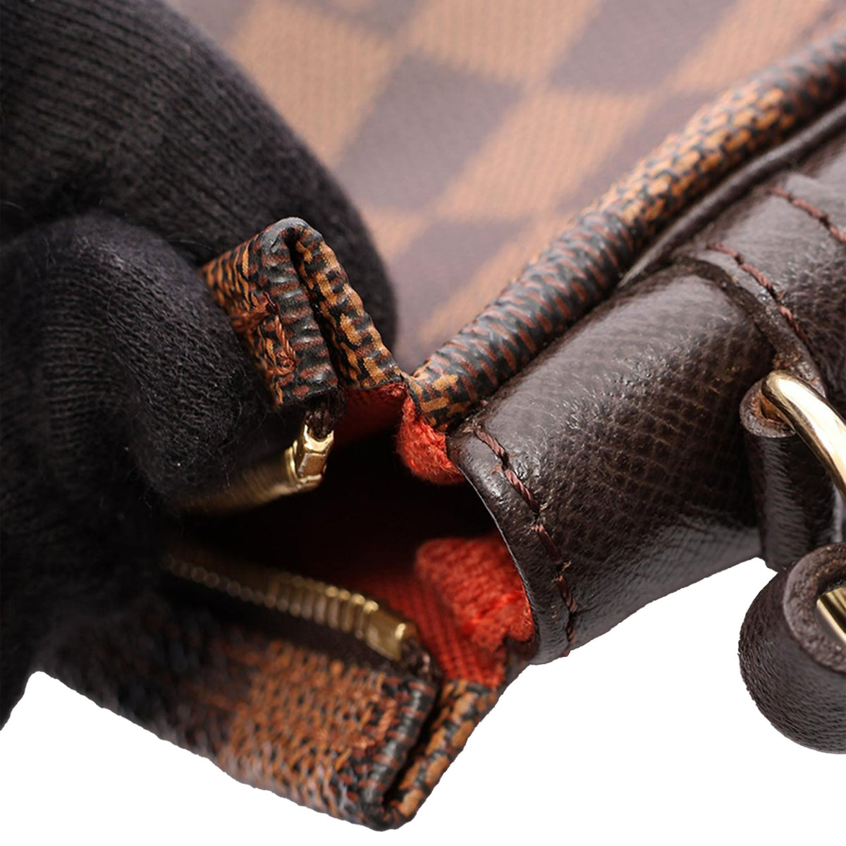 Louis Vuitton Damier Ebene Trousse Pochette — Brown