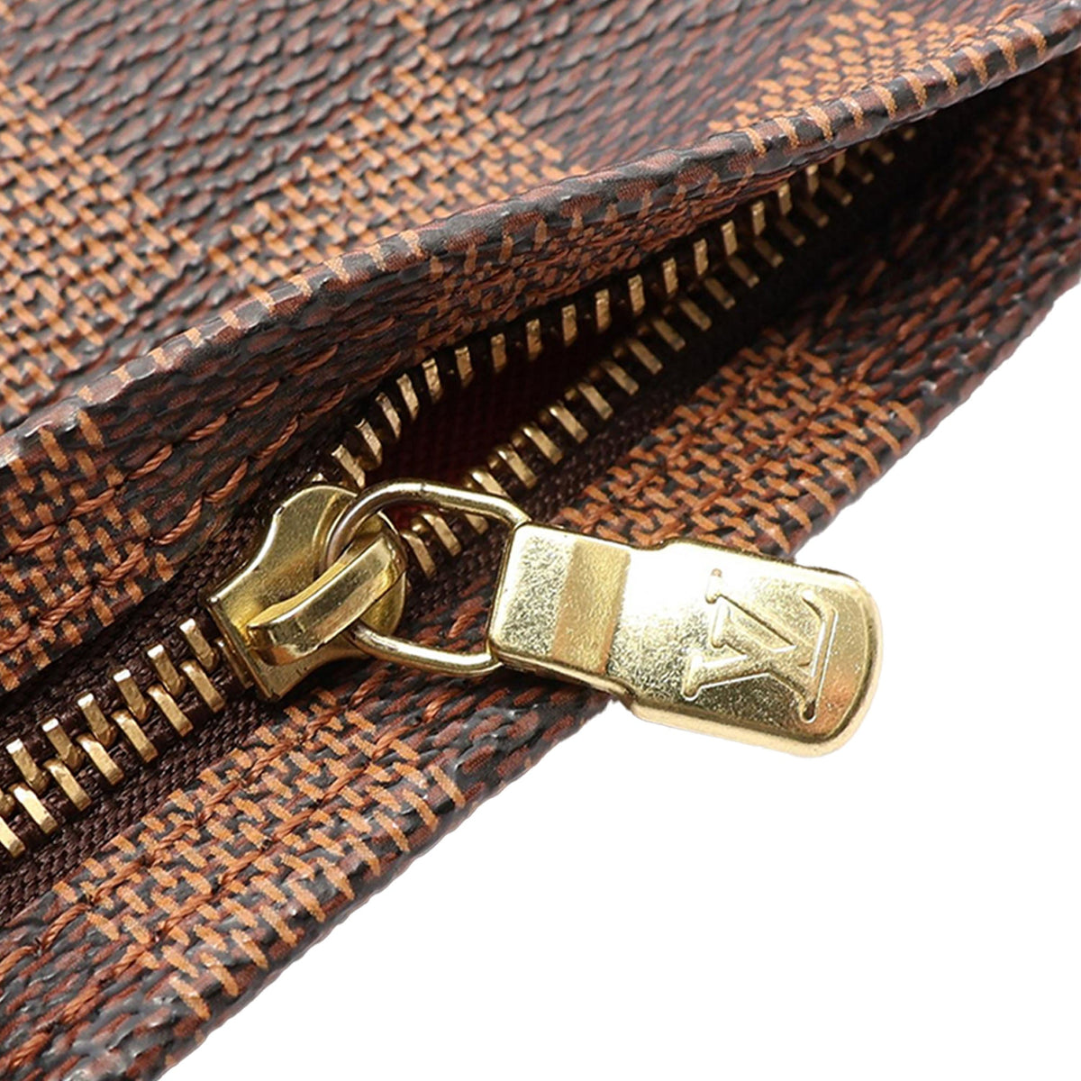 Louis Vuitton Damier Ebene Trousse Pochette — Brown