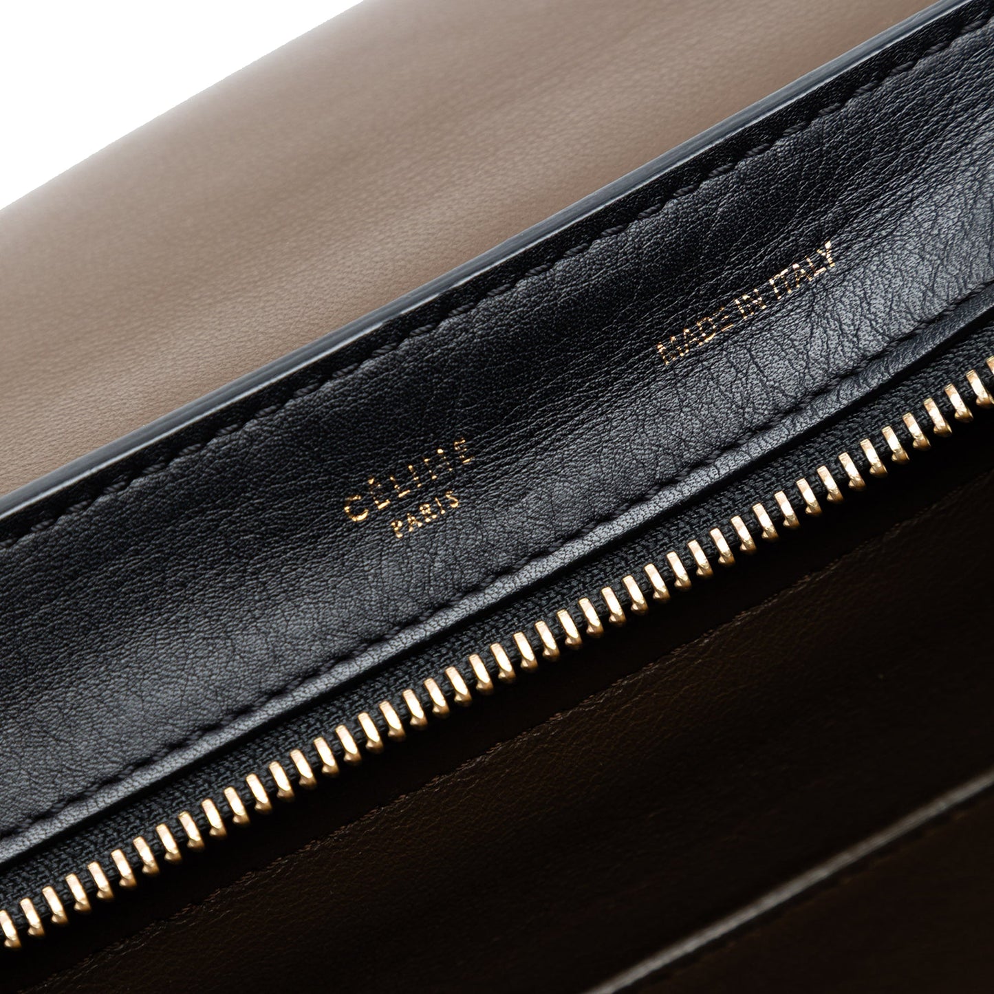 Medium Tricolor Calfskin and Suede Trapeze Satchel