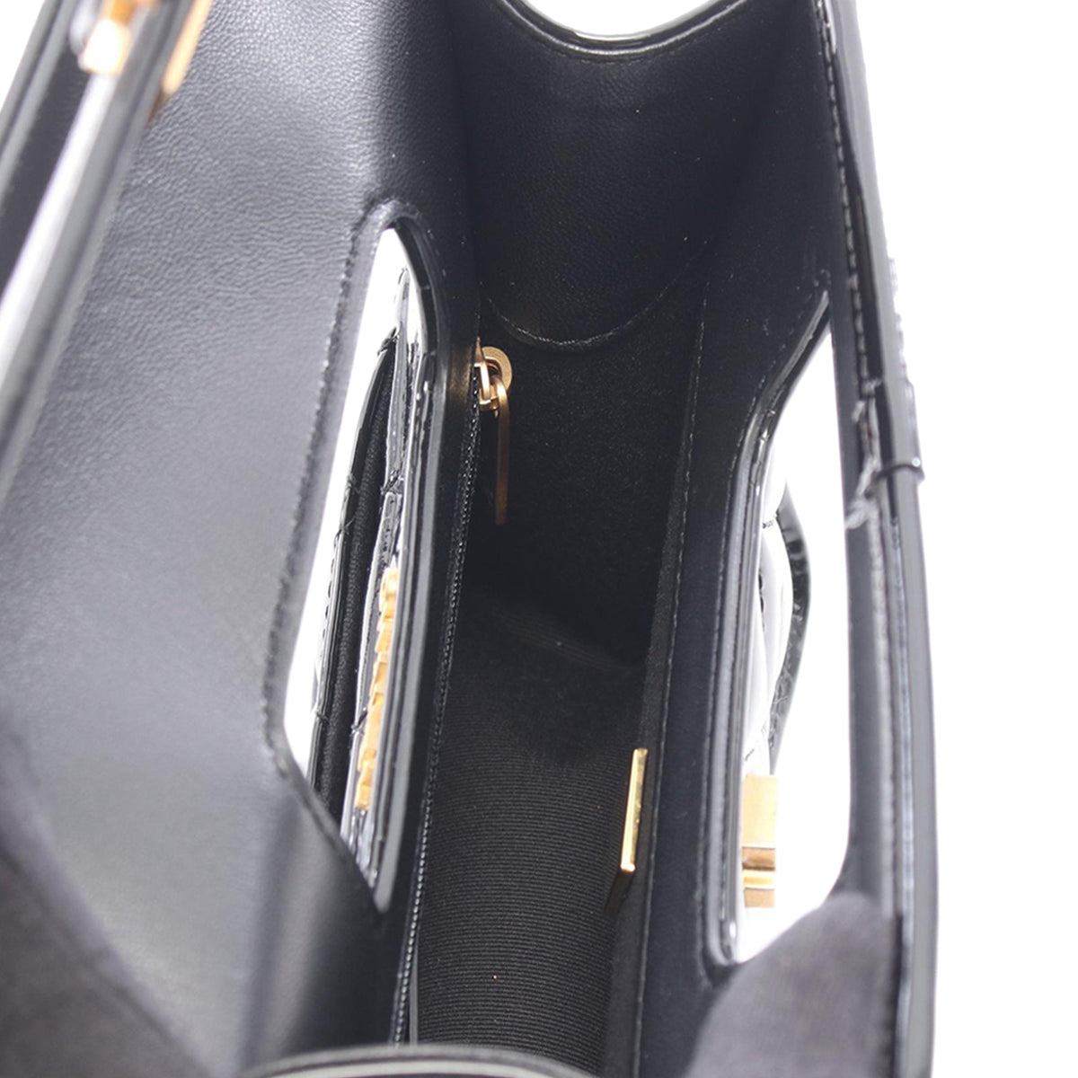 Chanel Mini Quilted Patent Graphic Catch Flap