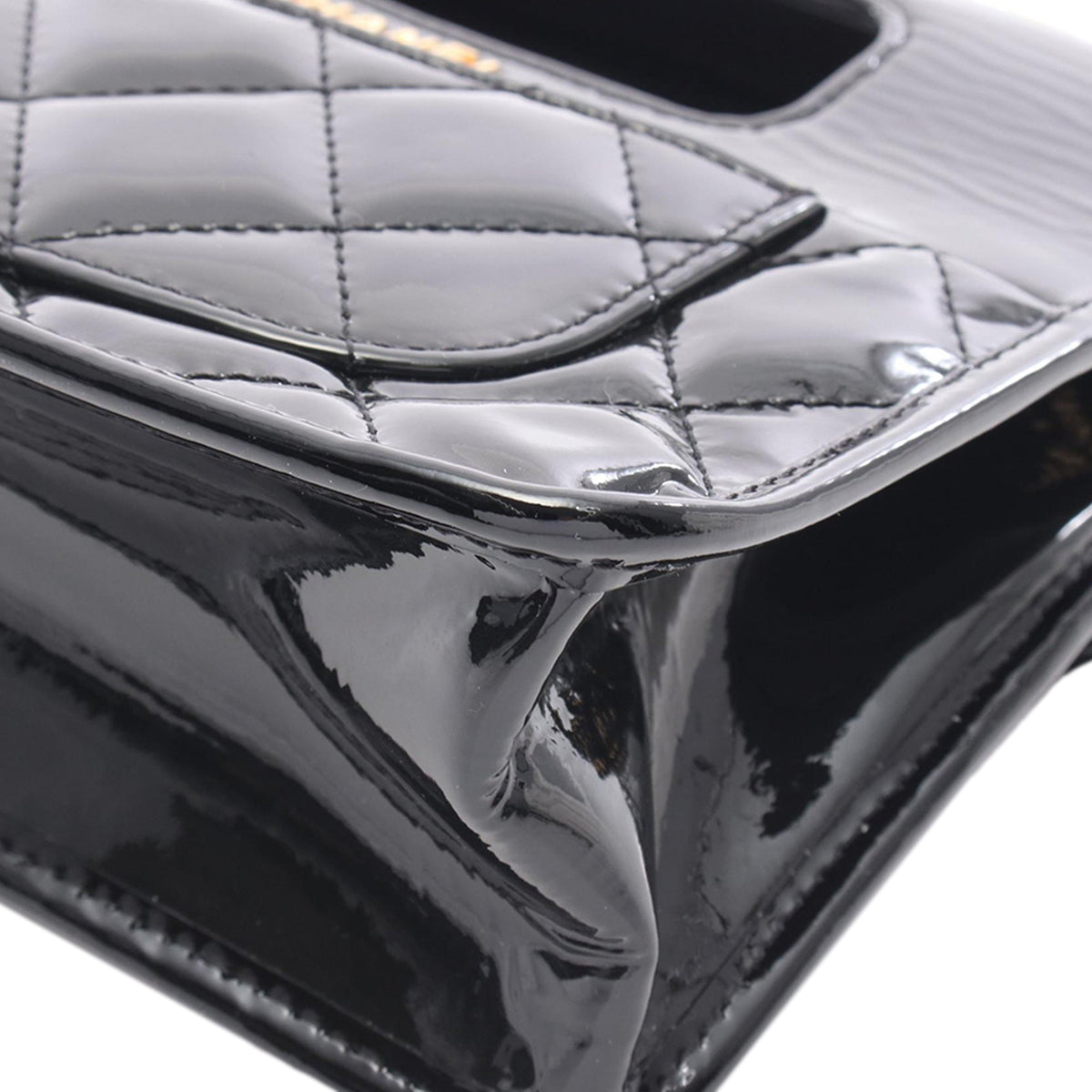 Chanel Mini Quilted Patent Graphic Catch Flap