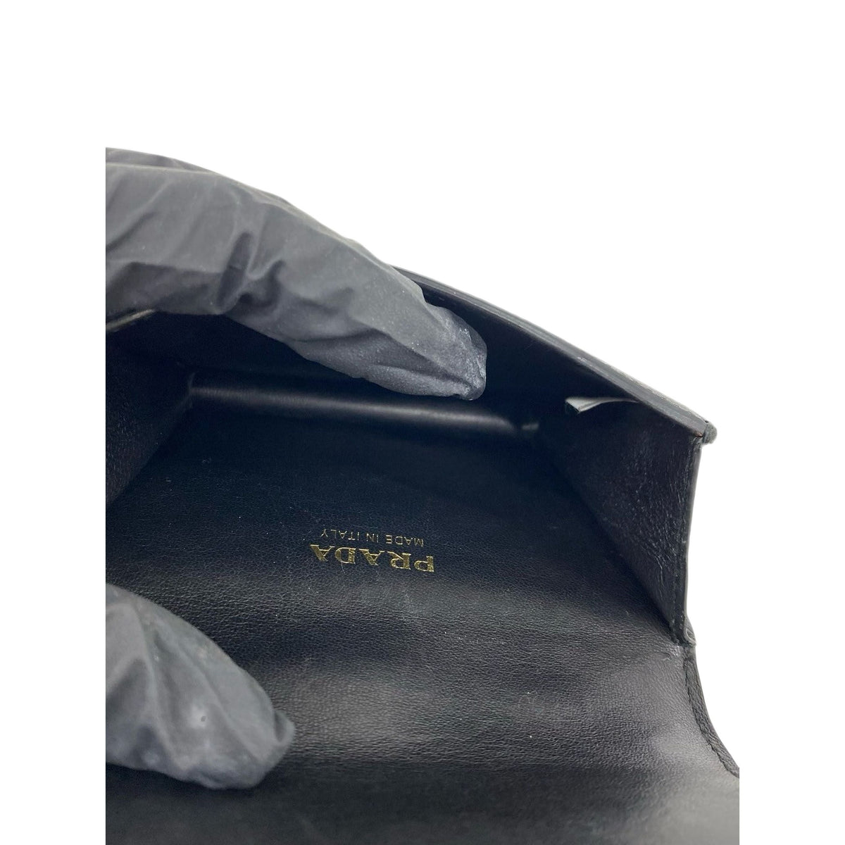Prada Micro Saffiano Astrology Cahier Crossbody — Black